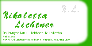 nikoletta lichtner business card